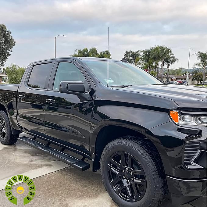 AUTOSAVER88 Running Boards Compatible with 2007-2018 Chevy Silverado/GMC Sierra 1500 & 2007-2019 2500HD/3500HD Crew Cab (Gas Engine ONLY), 6 inches Aluminum Side Steps Nerf Bars