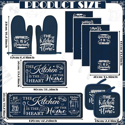 Fourluoo 10 Pcs Farmhouse Kitchen Decor and Accessories Set 4 Kitchen Towels 2