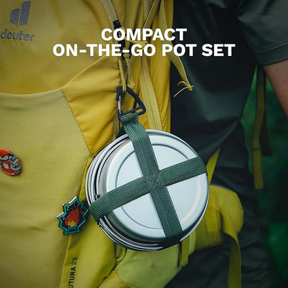 Fire-Maple Frost MINI Ultralight Camping Cookware Set – Compact Aluminum Pot and Frypan for Backpacking and Hiking – Lightweight Nesting Design, Gas Canister Compatible