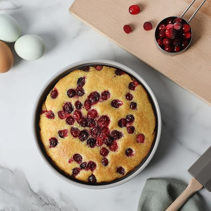 Martha Stewart Gallen 8-Inch Round Nonstick Carbon Steel Cake and Bake Pan –