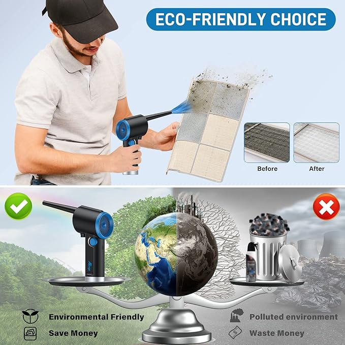 ATEngeus Compressed Air Duster, Electric Air Duster, Cordless Air Duster