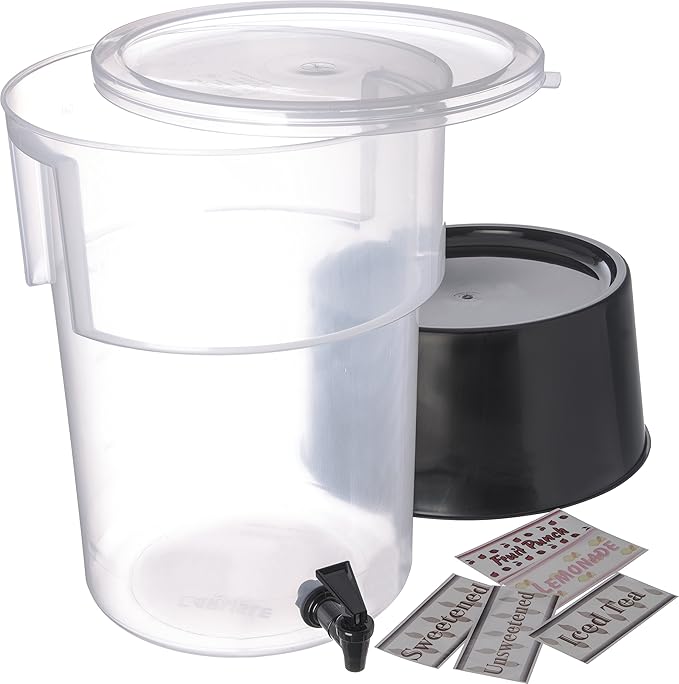 Carlisle FoodService Products Round Beverage Dispenser, Durable Drink Dispenser