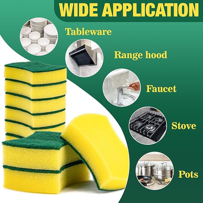 MAQIHAN 18PCS Heavy Duty Scrub Sponge