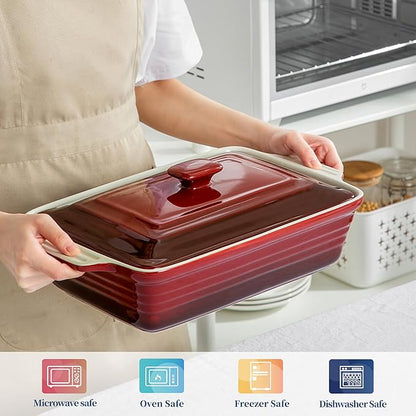 LOVECASA 4.5 Quart Ceramic Casserole Dish