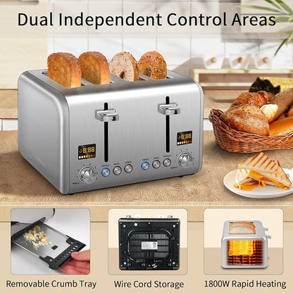 SEEDEEM 4 Slice Stainless Toaster