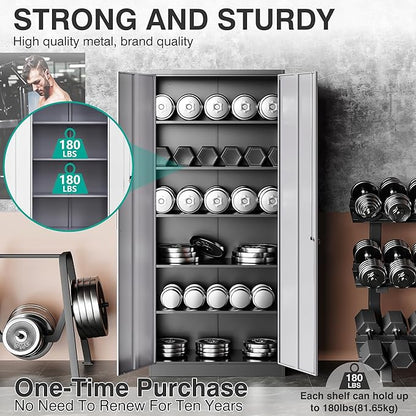SISESOL Wide & Deep Metal Storage Cabinet