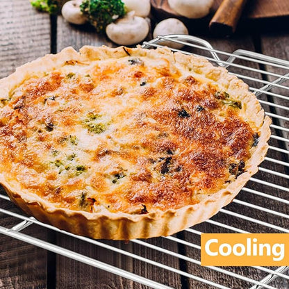 Baking Cooling Rack Set of 2, E-far 16.5"x11.5" Stainless Steel Metal Roasting