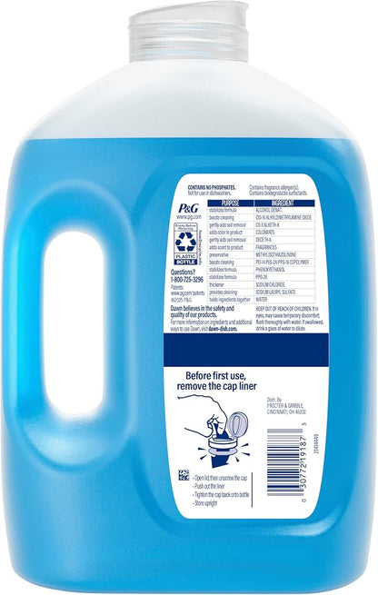 Dawn Ultra Dish Soap Refill Jug, Large Size Original Blue Liquid Dishwashing Detergent, Powerful Dish Soap for Grease, 51.5 oz