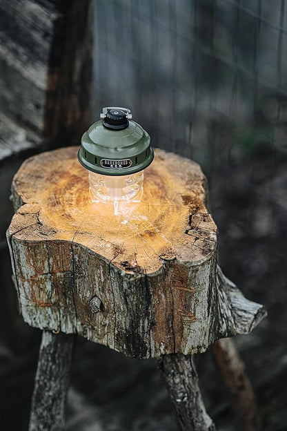 Barebones Beacon Hanging Light ??Olive Drab, Rechargeable LED Camping Lantern with Adjustable Brightness ??Weatherproof Vintage-Style Hanging Lantern for Outdoor Adventures and Year-Round Use