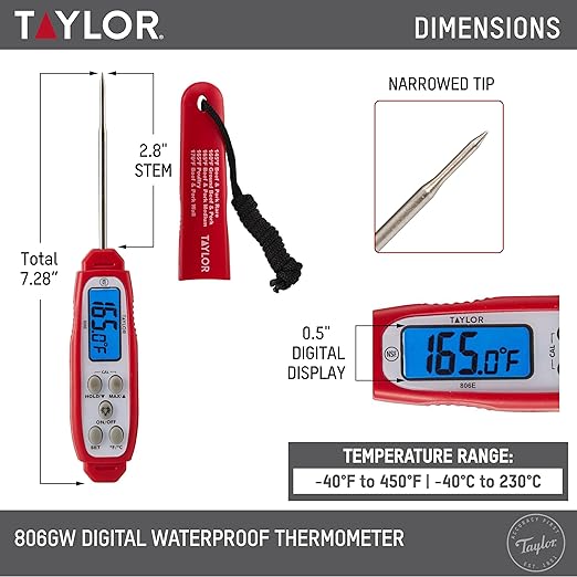Taylor Digital Instant Read Meat Thermometer