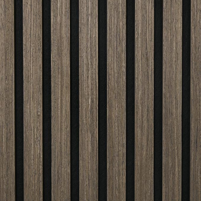 HOMCOM 4 Pack 3D Faux Wood Wall Panels, Wood Slat Wall Panels