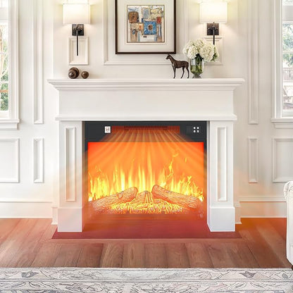 DWVO 23 Inches Electric Fireplace Insert, Recessed Fireplace Heater