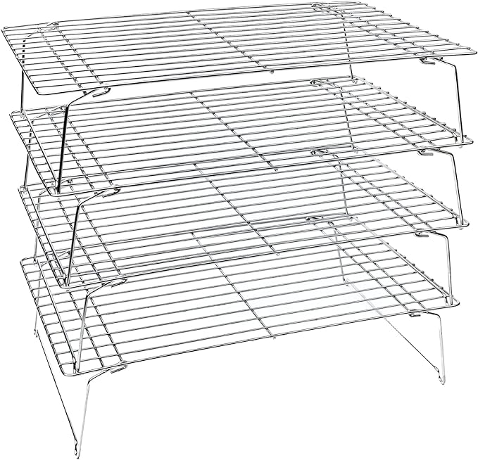 KITCHENATICS 4-Tier Stackable Cooling Racks
