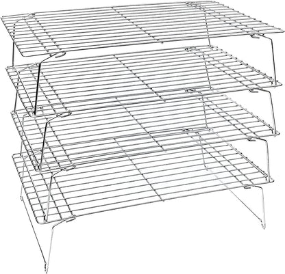 KITCHENATICS 4-Tier Stackable Cooling Racks