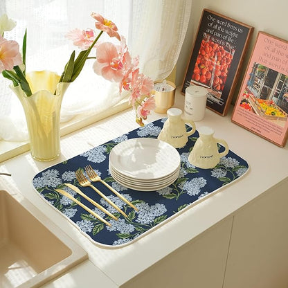 Spring Dish Drying Mat 18x24 Inches