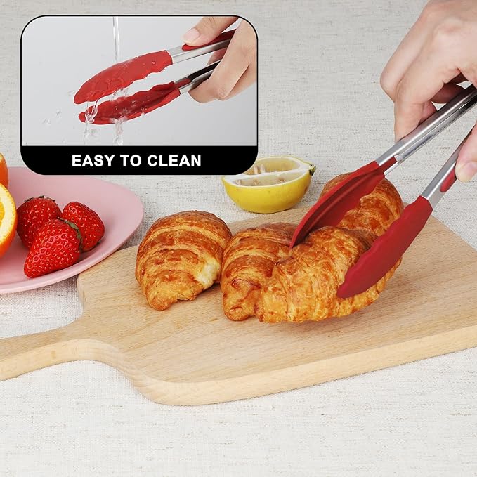 Hotec Mini Silicone Kitchen Tongs