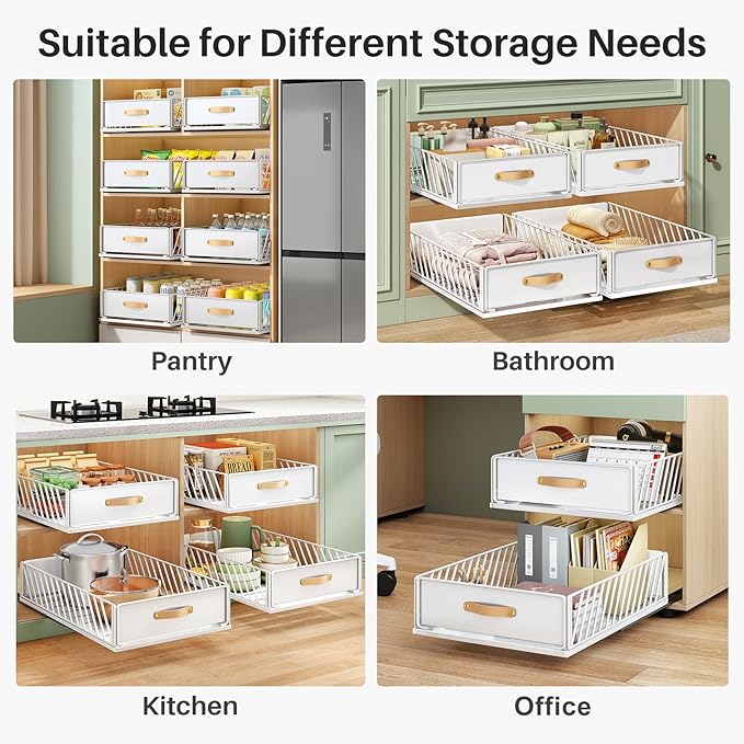 Pull out Cabinet Organizer, Heavy Duty Slide out Pantry Shelves Drawer Storage
