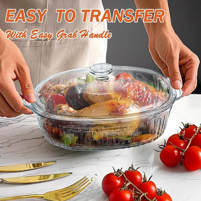 Reasim 2.8L/3Qt Glass Casserole Baking Dish