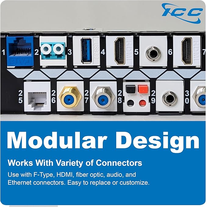 ICC 48 Port Blank Keystone 1U Patch Panel