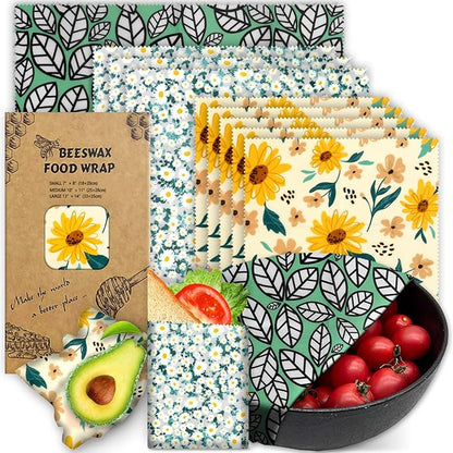 Beeswax Wrap, 9 Pack Eco-Friendly Beeswax Wraps