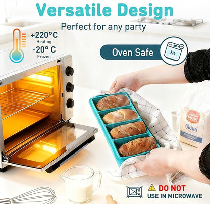 Silicone Freezer Tray With Lid Soup Freezer Container Molds with Steel