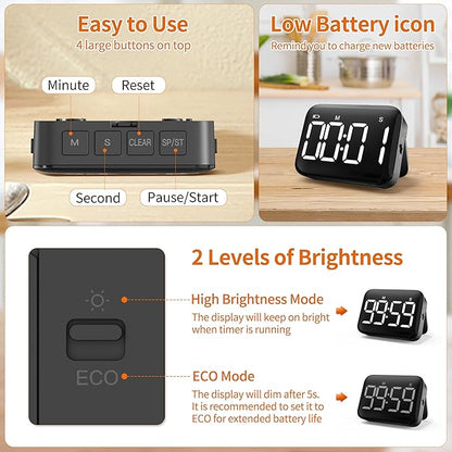 VOCOO Magnetic Kitchen Timer for Cooking
