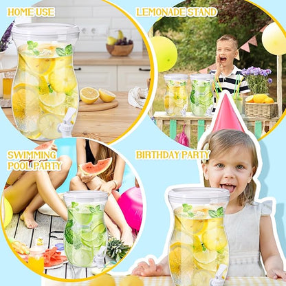 Havawish 2 Pcs 1 Gallon Plastic Beverage Dispenser