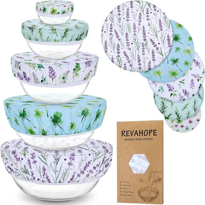 5-Size Reusable Beeswax Bowl Covers