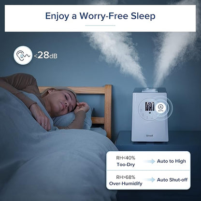 LEVOIT Humidifiers for Bedroom Large Room Home, 6L Warm and Cool Mist