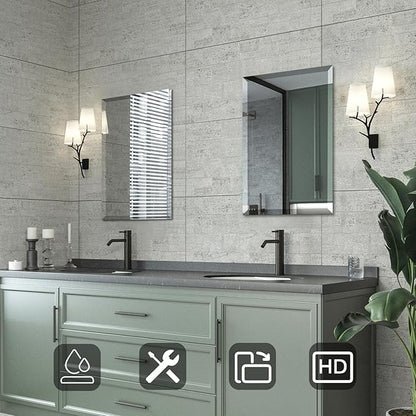 Mirrorons Beveled Mirror, Bathroom Mirrors