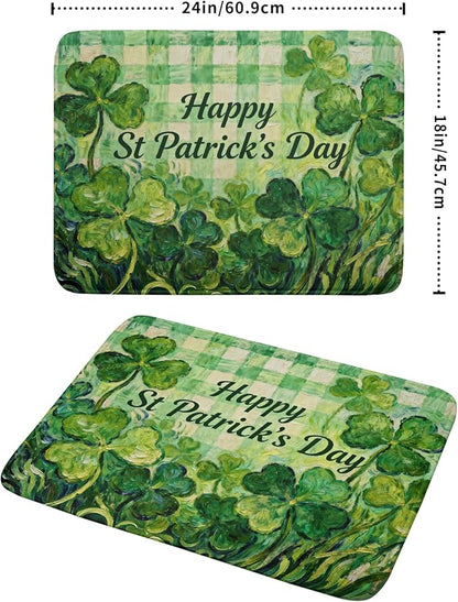 St Patrick's Day Shamrock Dish Drying Mat