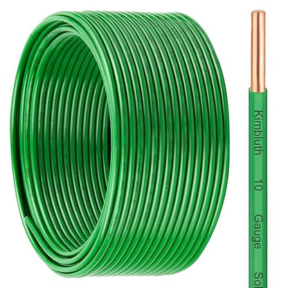 THHN Wire 10 Gauge 100 FT OFC Electrical Wire, 10 AWG Solid Copper Wire Rated