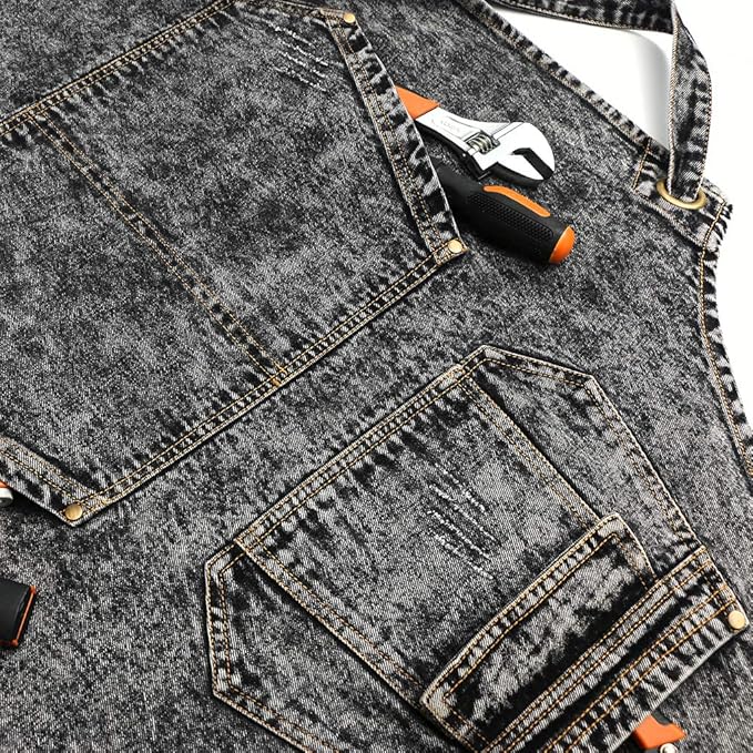 Jeanerlor - Denim Apron with Pockets