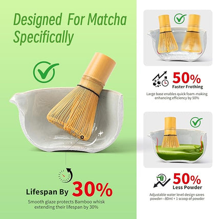 TEANAGOO Matcha Whisk Set, Matcha Kit