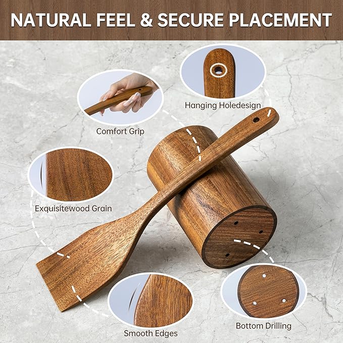 Wooden Utensil Set 8 Pcs