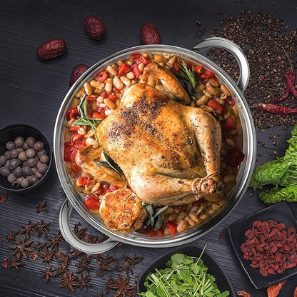10 Quart soup Pot with Glass Lid, Premium Food-Grade Stainless Steel Stock Pot