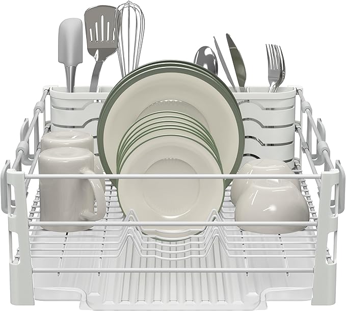 Simple Houseware White Dish Drying Rack