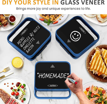Sunvivi Pro Sandwich Maker Panini Press Grill, 3 in 1 Electric Waffle Maker