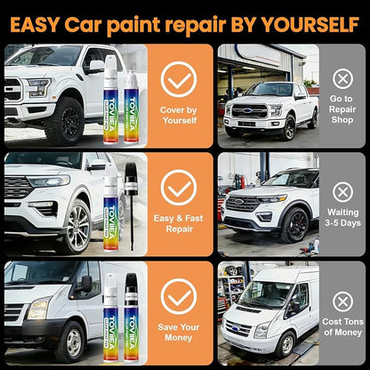 Blueprint(8X8) Touch Up Paint Compatible with TOYOTA,2-In-1 Car Scratch Remover Pen,Car Paint Scratch Repair Kit for Scratches,Chips & Nicks,2-PCS SET