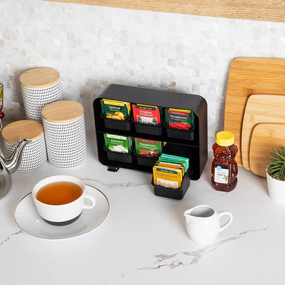 Mind Reader Tea Bag Organizer, Tea Station Organizer, Countertop Storage