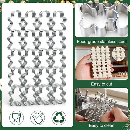 AIERSA Mini Gingerbread Cookie Cutter, Small Christmas Cookie Cutters, 1 Inch