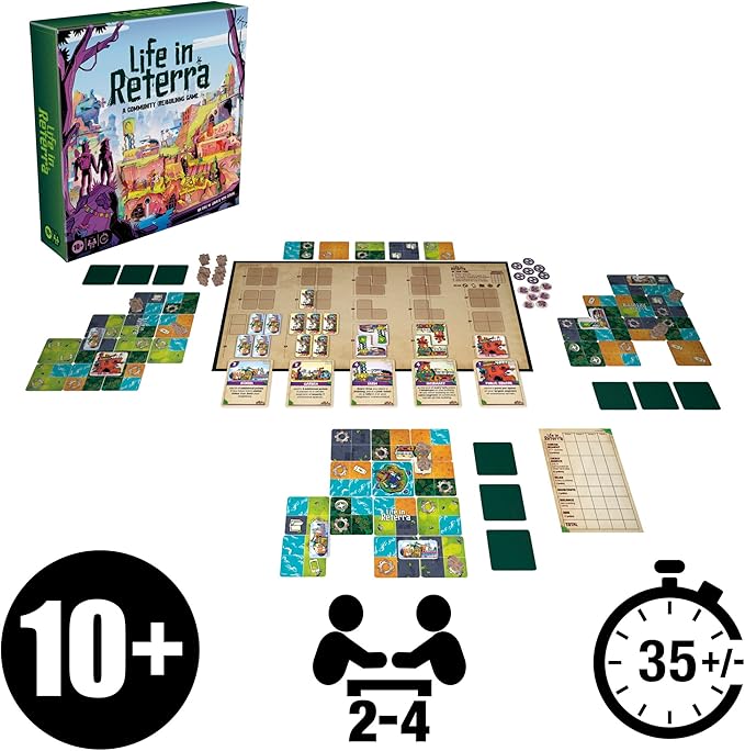 Life in Reterra Strategy Board Game | A Community (Re) Building Game | Ages 10+ | 2 to 4 Players | 35 Mins. Avg. | Games for Adults & Families