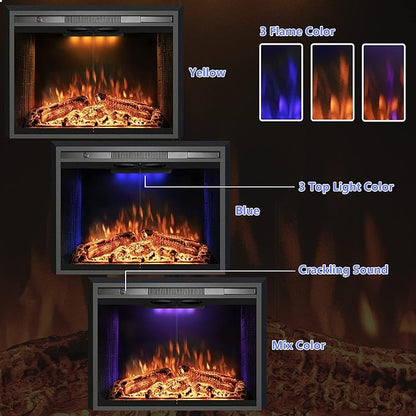 Velaychimny 40" Electric Fireplace Insert