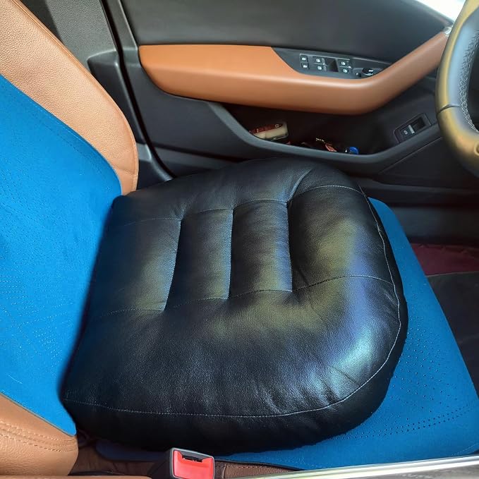 drivers seat booster cushion for adults/Car Booster Seat for Short Drivers/Increase The Field of View by 12cm/ 4.7in,Improve comfort，Ideal for suitable for car/office/home/wheelchair/Black