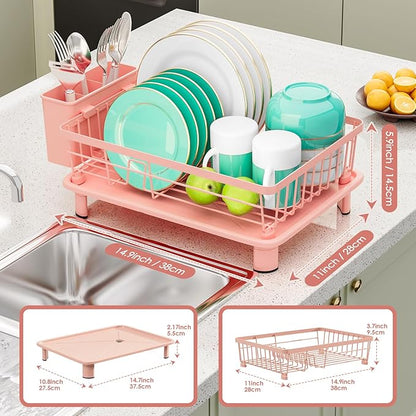 GAOKASE Dish Drying Rack, Stainless Steel-Dish Rack, Dish Racks