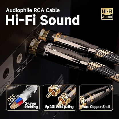 TODN Audiophile RCA Cables