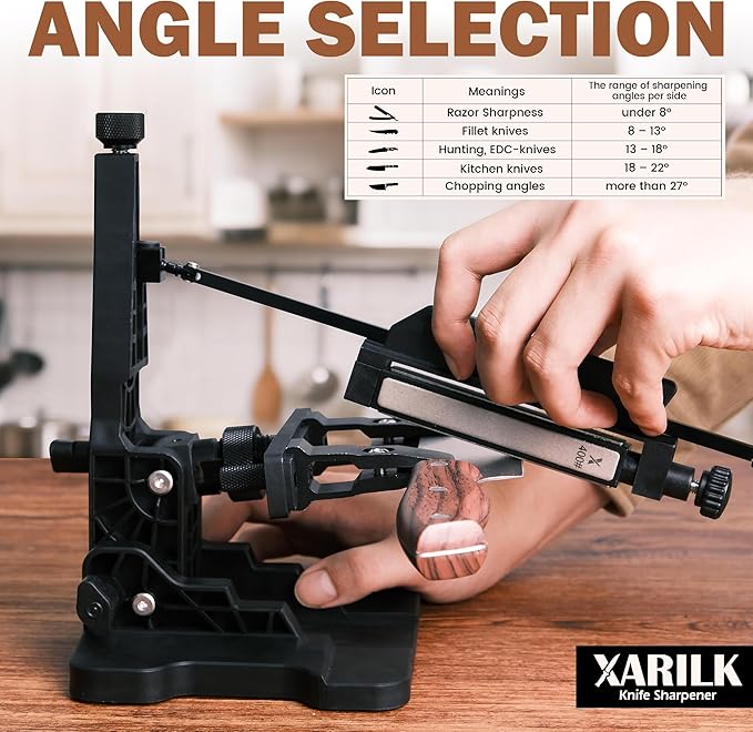 Portable Folding Adjustable Knife Sharpener – Includes 2 Diamond Sharpening