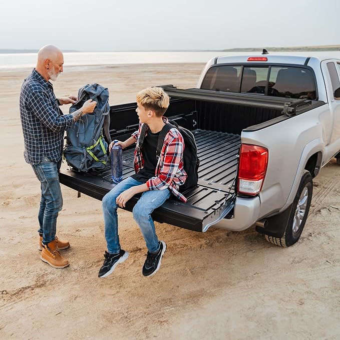 AUTOSAVER88 Soft Quad-fold Truck Bed Tonneau Cover Compatible with 2015-2026 Ford F-150 F150 (Excl. Raptor Series) 6.5ft Bed