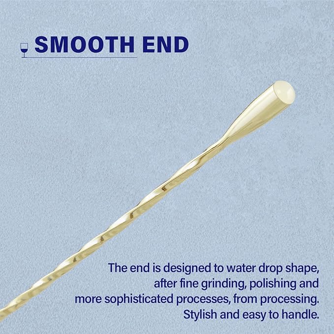 2 Pcs 12 Inches Bar Spoon, Long Handle Mixing Stirrers