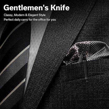SENCUT Small Pocket Knife for Men, Front Flipper knife for EDC, Jubil Folding Knives with 2.95 inches D2 blade, G10 Handle with Liner Lock, Slim Gentleman?™s knives for Gift (Black)